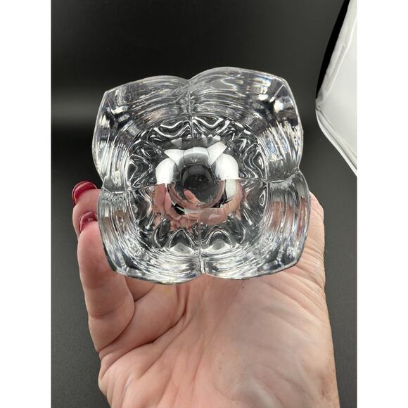 Orrefors Sweden Crystal Tulip/Lotus Crystal Vase 1989 5.75" Tall Signed - Picture 7 of 9